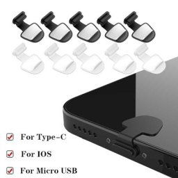 Bouchon anti-poussière portable pour Apple iPhone IOS Type-C Android protecteur de port de charge