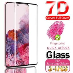 Protecteur d'écran Film en verre trempé 7D pour Samsung S21 Ultra S20 Plus Note 20 S10 Plus S10 S8