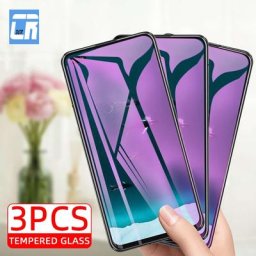 Protecteur d'écran 3 pièces en verre trempé anti-lumière bleue pour huawei p40 lite nova 5t y9s