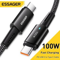 Essager-Câble USB Type-C PD pour recharge rapide cordon de chargeur USB-C vers USB-C pour téléphone