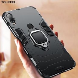 Coque blindée antichoc avec support magnétique pour Xiaomi Mi Play étui arrière pour téléphone