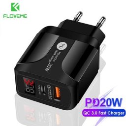 FLOVEME-Chargeur USB PD 20W QC 3.0 pour iPhone 12 charge rapide pour téléphone portable accessoire