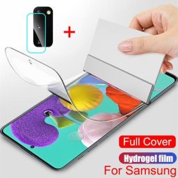 Protecteur d'écran et d'objectif de caméra 2 en 1 pour Samsung Galaxy A51 A71 étui en Film Hydrogel