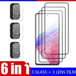 Protecteur d'Écran en Verre 6 en 1 pour Samsung Galaxy A13 4G/5G A23 M23 M33 F23 A03