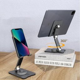 Support d'Invite de Téléphone Portable de Bureau en Métal Rotation Résistante à 360 Degrés