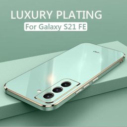Coque de téléphone portable de luxe à placage carré étui souple résistant aux chocs pour Samsung