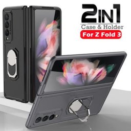Fold3 Kickstand Phone Case for Samsung Galaxy Z Fold3 Fold 3 5G Armor Ring Holder Cover 2022 New