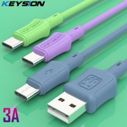 KEYSION – câble USB type-c 3A pour recharge rapide et transfert de données cordon de chargeur usb-c