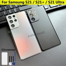 Coque arrière en verre avec autocollant adhésif couvercle de batterie de téléphone d'origine