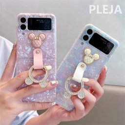 Coque de protection en silicone avec anneau de doigt pour Samsung Galaxy Z Flip 4 et 3 coque de