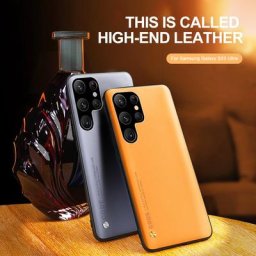 Samsung S23Ultra Cas Plaine Peau Housse En Cuir Pour Samsung Galaxy S23 S 23 Ultra Plus 5G 2023 TPU