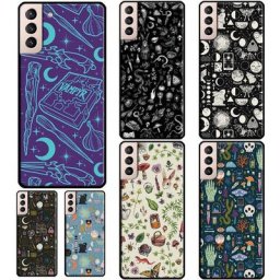 Coque Magique Lunaire de Sorcière pour Samsung Étui de Téléphone Galaxy S21 S22 Ultra Note 20