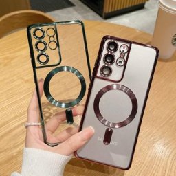 Étui magnétique pour Samsung Galaxy S23 S21 Plus S22 Ultra 5G cadre de placage Protection