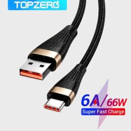 Câble USB type-c 66W 6A pour recharge rapide et transfert de données cordon de chargeur USB-C pour