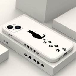 Coque de téléphone avec empreinte de patte de chat coque pour iPhone 14 13 12 11 Pro Max Mini