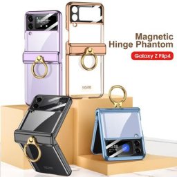 GKK D'origine Samsung Galaxy Z Flip 4 5G Étui De Protection Magnétique Charnière Coque Film