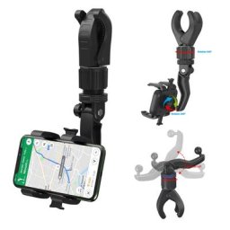 Support de téléphone multifonction 360 pour voiture rotatif Clip de suspension pour siège de