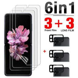 Protecteur d'Appareil Photo en Verre 6 en 1 pour Samsung Galaxy Z Flip 3 5G Coque de Film Avant
