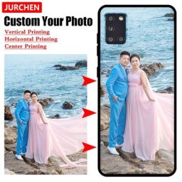 Coque en verre photo personnalisée pour Samsung Galaxy A31 A7 A8 A41 A2 A3 A01 A03 Core