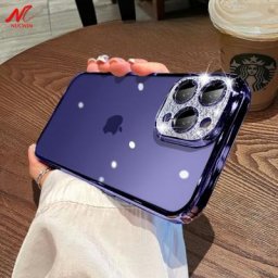 Coque de téléphone en galvanoplastie pour iPhone paillettes de luxe diamant coque pour iPhone 14