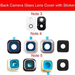 Lentille en verre de caméra arrière avec colle autocollante pour Samsung Galaxy Note 3 4 5