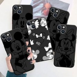 Sac en Silicone Disney Mickey Minnie Étui Coque pour iPhone 13 Mini 11 Pro Max XR XS X SE 14 Plus 7
