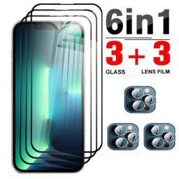 Verre de protection à couverture complète pour iPhone 6 à 1 iPhone 13 Pro Max lentille en verre