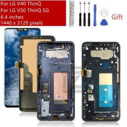 Ensemble écran tactile LCD avec châssis pièce de rechange pour LG V40 ThinQ V50 5G 6.7