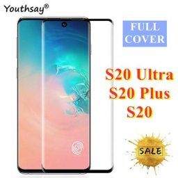 Protecteur d'écran 3D couverture complète en verre trempé pour Samsung Galaxy S20 Plus