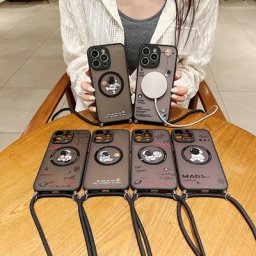 Magsafe-Coque Astronsomer Space Cute avec sangle de cou étui avec ULet lanière étui pour iPhone