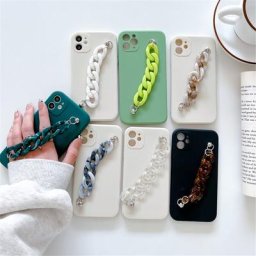 Coque arrière en silicone souple pour iPhone bracelet en marbre coréen coque de poignet JOPhone