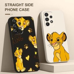 Disney Discuting King Simba Liquid Rope Phone Case Samsung A53 A52 A33 A32 A51 A71 A13 A50