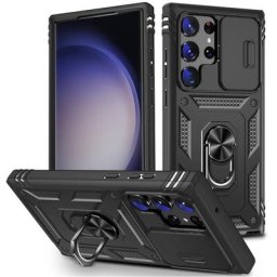 Coque 3 en 1 pour Samsung Galaxy S23 Ultra étui robuste avec caméra pivotant sur 360 degrés coque