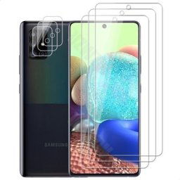 Protecteur d'écran pour Samsung Galaxy A71 5G/4G Film pour objectif d'appareil photo UW en verre