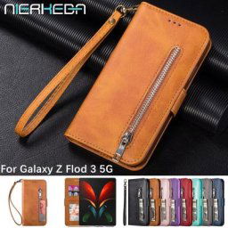 Étui portefeuille en cuir pour Samsung Galaxy Z porte-cartes de luxe sac de téléphone couverture