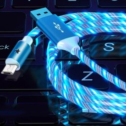 Câble Streamer Cylindrique Type C 5A Développement Rapide pour Huawei P40 P30 iPhone 12 11