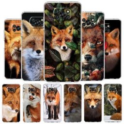 Coque de téléphone Red Fox pour Xiaomi coque transparente souple cadeau mignon casque Bery NDavid