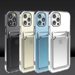 Étui de téléphone transparent en silicone souple avec porte-cartes housse portefeuille pour Samsung