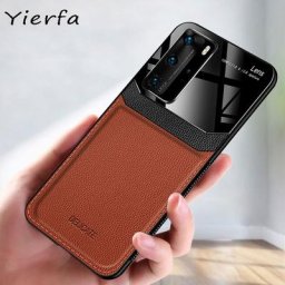 P40 Pour Huawei P40 Pro Étui En Cuir PU Silicone Pare-chocs Couverture Arrière Pour Huawei P20 P30