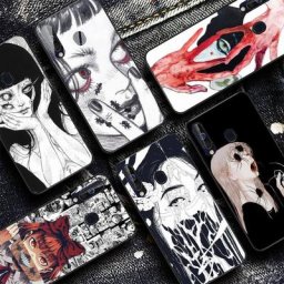 Coque de téléphone style manga japonais horreur pour Samsung A51 A30s A52 A71 A12 Huawei Honor