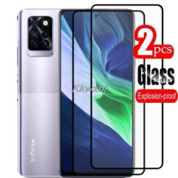 Boîtier de protection d'écran pour Infinix Note 10 Pro 2 pièces verre trempé à colle complète