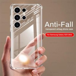 Coque en silicone souple transparente antichoc pour Samsung coque arrière pour Galaxy S23 Ultra