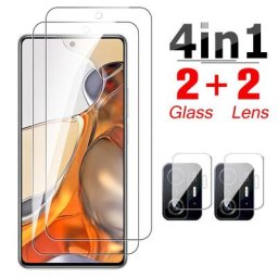 Écran de protection 4 en 1 pour Xiaomi Mi 11 T Pro verre guatémaltèque film protecteur d'objectif