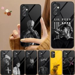 Lil Peep – coque en verre trempé pour Samsung compatible modèles S20 S21 S22 S30 Pro Ultra Plus