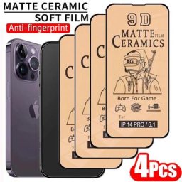 Protecteur d'écran pour iPhone 4 pièces Film en céramique mat souple Film en verre incassable