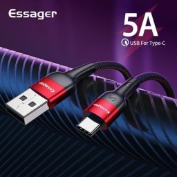 Essager 5A USB Type C Câble Pour Huawei P30 P20 Pro Téléphone Portable USB-C Type-C Chargeur Super