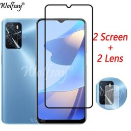 Protecteur d'écran en verre pour Oppo A16S verre d'appareil photo pour Oppo A16S A16 S A15 colle à