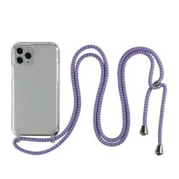 Coque Transparente avec Lanière pour iPhone Collier Bandoulière iPhone 13 Pro Max 12 11 Mini 7 8