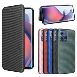 Étui d'adsorption magnétique pour Motorola Moto Edge 30ktCase peau en fibre de carbone de luxe