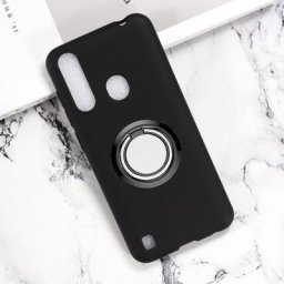 Coque en Silicone souple avec support de bague pour lame ZTE compatible modèles A3 A5 A7 2019